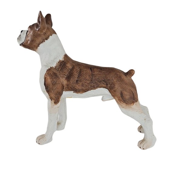 Andrea By Sadek Boxer Dog Figurine Brindle Standing Bisque - Picture 4 of 9